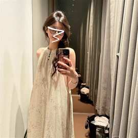 新中式国风挂脖吊带连衣裙子女夏季2026新款清冷禅意小众设计裙子