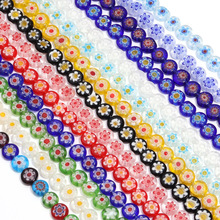 厂家直销多色千花琉璃珠 扁圆穿孔散珠diy手链项链串珠饰品配件