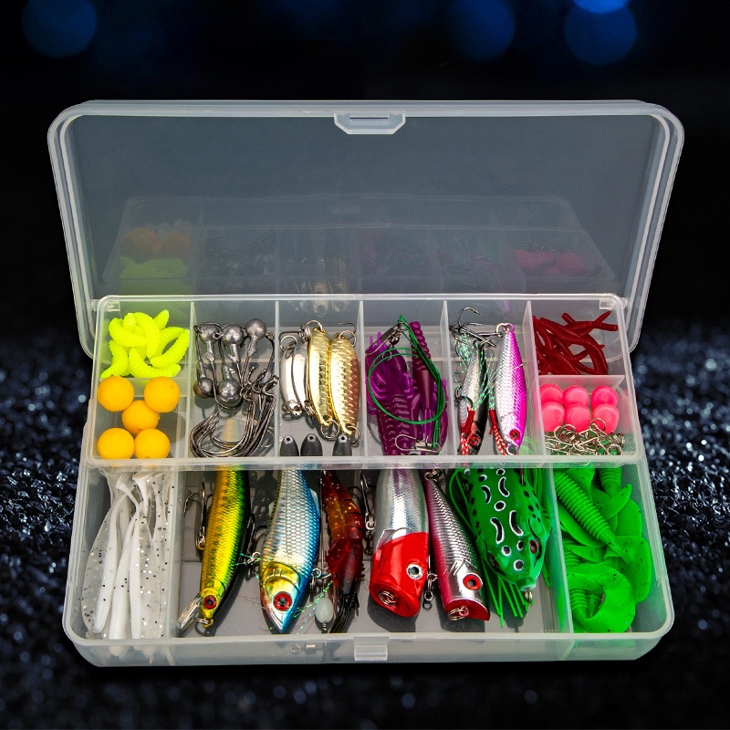 ICEBEL explosión integral 110 piezas de minio boca de lápiz de trueno rana cebo suave caja de cebo de pesca