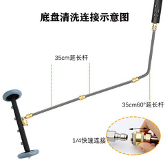 Cross-border car chassis cleaning high-pressure stainless steel road cleaning floor scrubbing broom three-link set