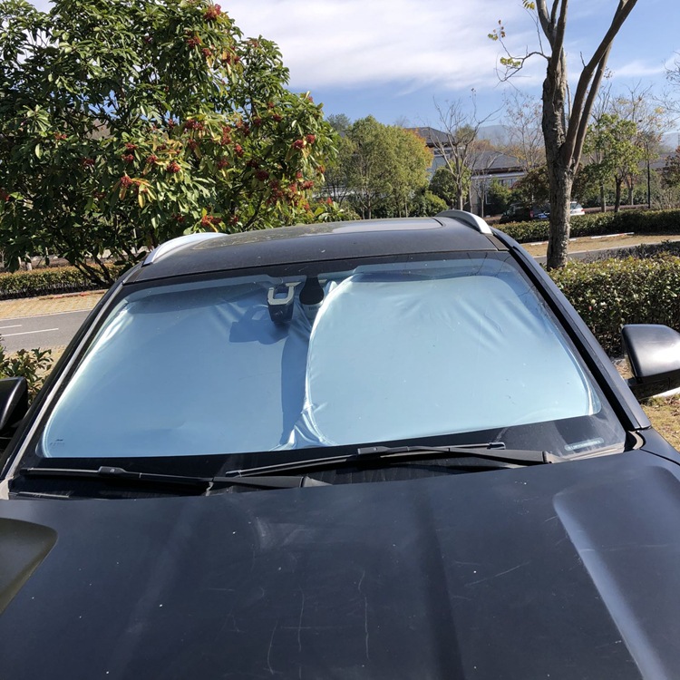 Coche de verano, coche, titanio, plata, almacenamiento plegable, parasol, protector solar, parabrisas, marcha delantera, marcha especial