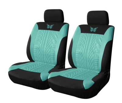 press car seat cover cushion Universal seat cover - butterfly-2-front-seat-green-universal-size