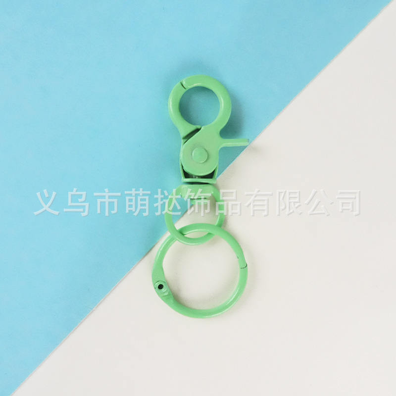 彩色金属手工烤漆钳扣钥匙扣卡圈钥匙圈diy玩具饰品首饰配件|undefined