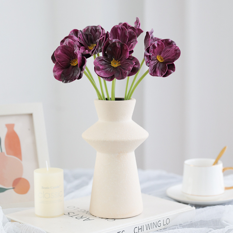 Flores de simulación de rama única pu mini adornos de bodas de la sala de fotos props decoración del hogar flores artificiales