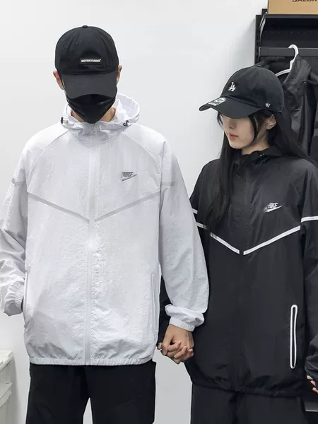 Cross-Border Thin Outdoor Sports Sun Protection Clothing Trendy Brand Unisex Summer Running Quick-Dry Hooded Reflective Skin Jacket