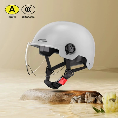 Motosiklet kaskı (dəbilqə) – Helmet for Women, Summer Sun Protection - 3c-certification-grey-transparent-short-lenses
