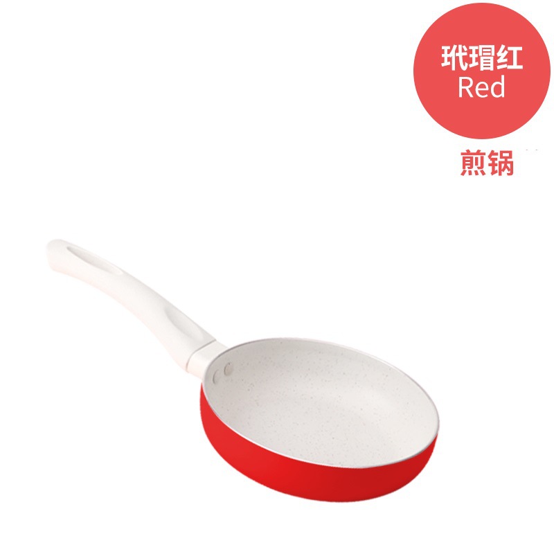 Yipin cocina creativa de leche de tomate olla antiadherente coreano olla de fideos instantáneos Cocina de Inducción universal de aluminio de doble fondo pequeña olla de leche