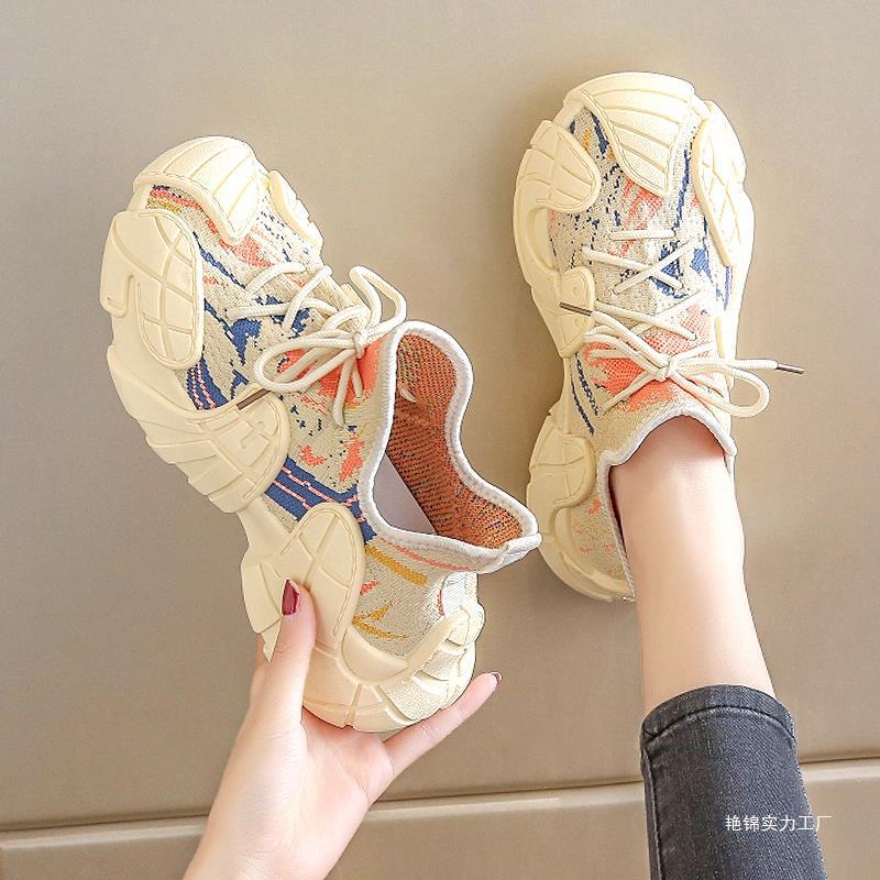 Coconut Shoes for Women 2025 New Spring & Fall Fly-Woven Mesh Lightweight Indoor Sports Octopus Socks with Soft Soles That Are Not Tiring for the Feet