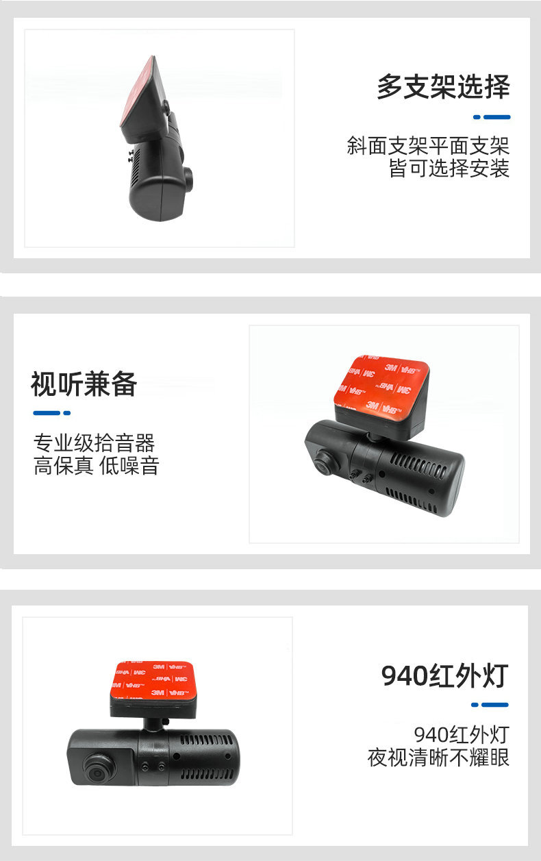 Front and Rear Dual Recording Car Camera, Small Car, Ride-Hailing, Taxi, Dual-Lens High-Definition Night Vision Camera, Manufacturer Wholesale