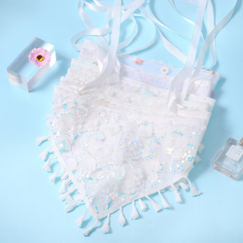 Factory direct wholesale European and American style hair accessories, pastoral style fresh and simple triangular headscarf hair tie netting headband