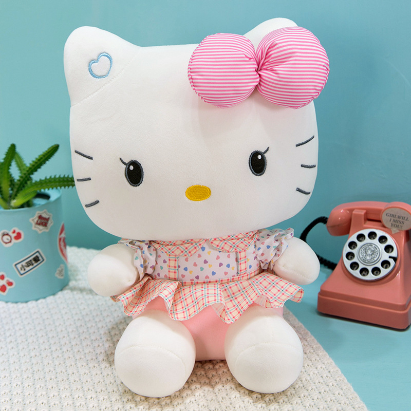 Nueva Lolita KT gato Rosa juguete de peluche Hello Kitty muñeca gato grande almohada bebé agarrar máquina al por mayor