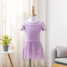 儿童舞蹈服练功服芭蕾舞服连体裙体操服女童中国跳舞新款春秋短袖