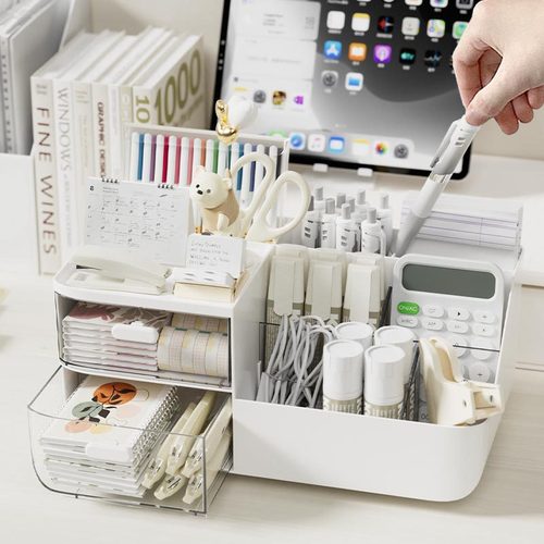 Storage box, desk drawer, student desk, pen holder, workstation, stationery organizer, office desk accessory shelf