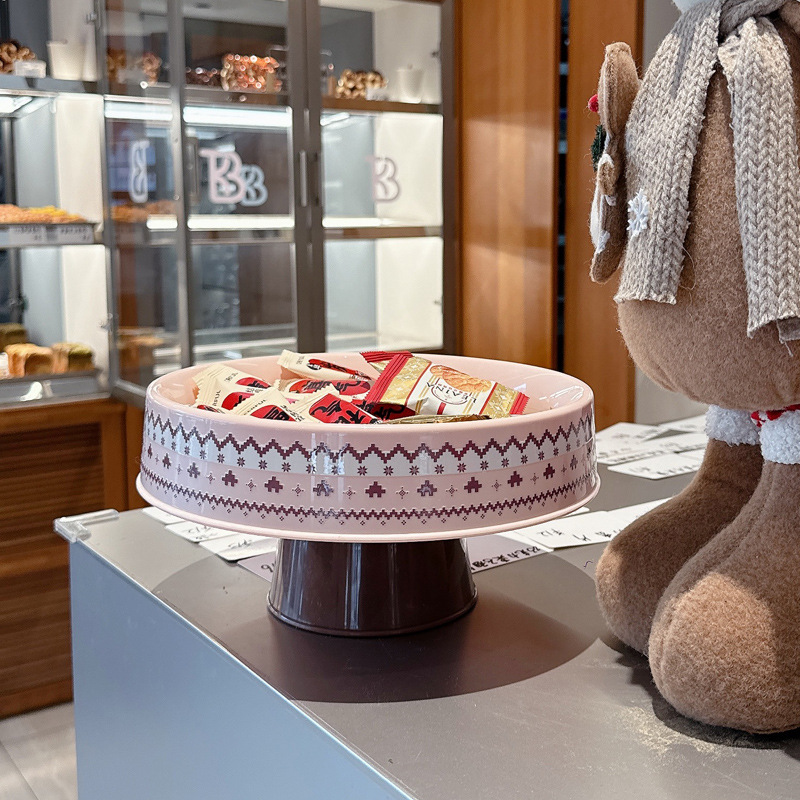 水果盘费尔岛高脚果盘客厅高端精致高颜值干果盘托盘零食摆放拼盘