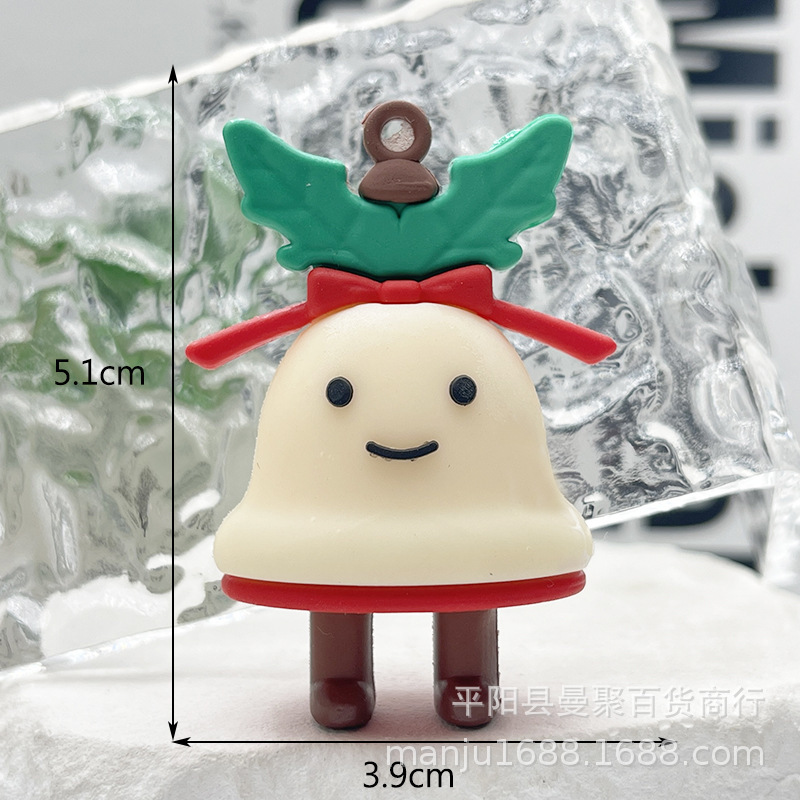 2025 クリスマスキーホルダー pvc サンタクロースキーホルダーペンダントクリスマスツリー装飾ブラインドボックス人形|undefined