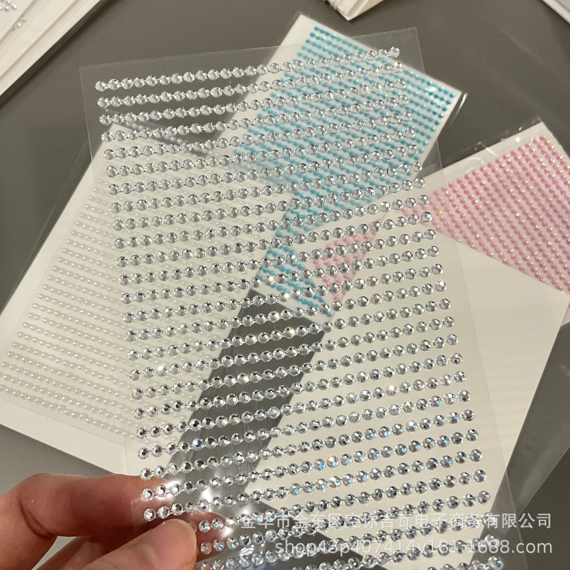 Chain sticker [3mm silver diamond]