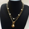 Jewelry, necklace, coins from pearl, pendant, sweater, European style, wholesale