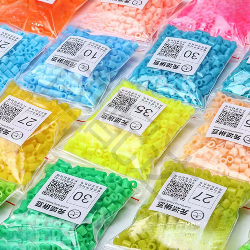 MM拼豆补充包大豆色散装单色融合拼豆豆补充装手工拼图材料包绢花