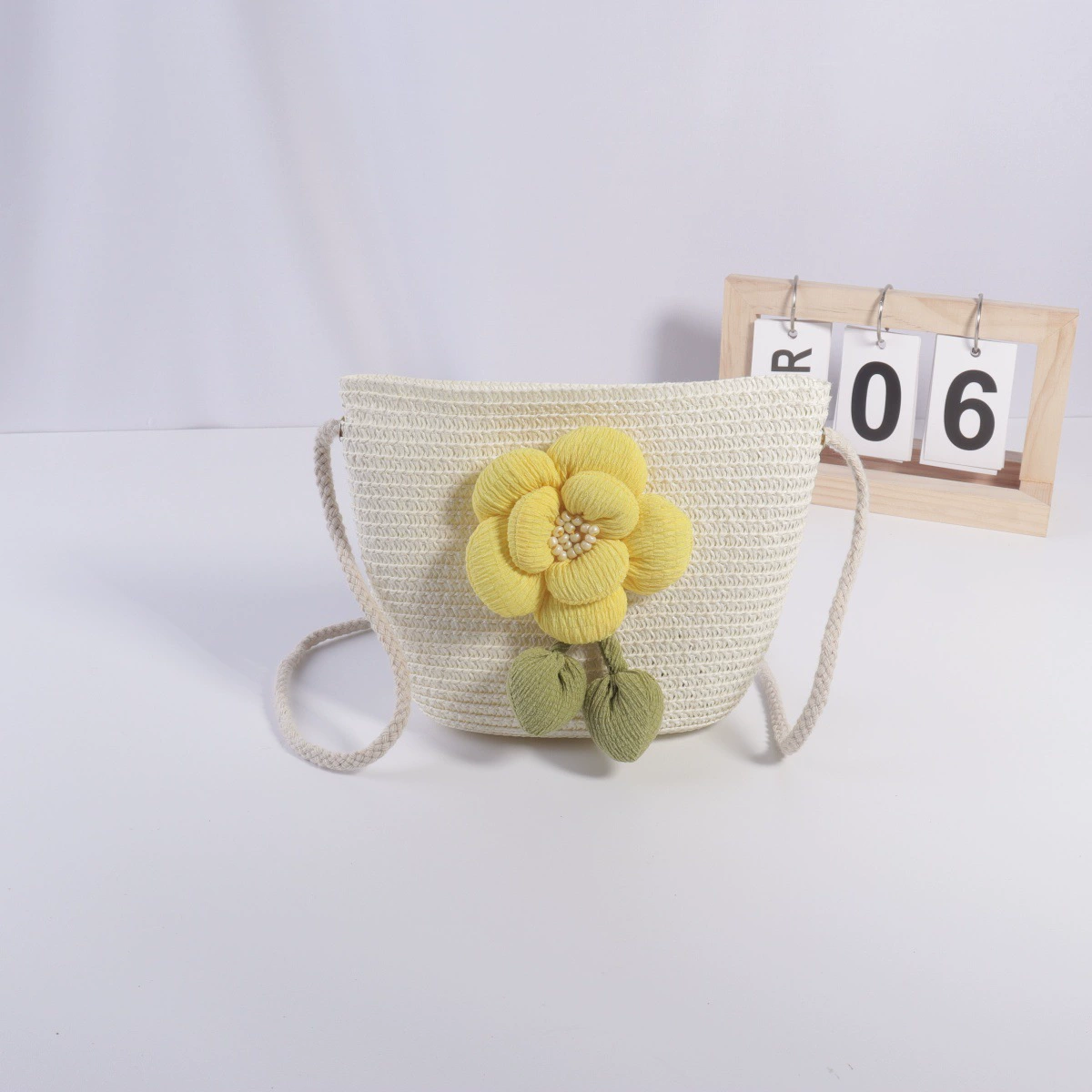 Сумка для телефона, ремешок из соломы, размер 19×15.5 см