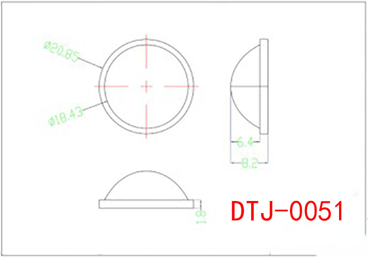 塑料透镜直径21mm 缩小镜 目镜 物镜射灯灯具投影聚焦镜平凸镜玩具镜聚光放大镜详情3