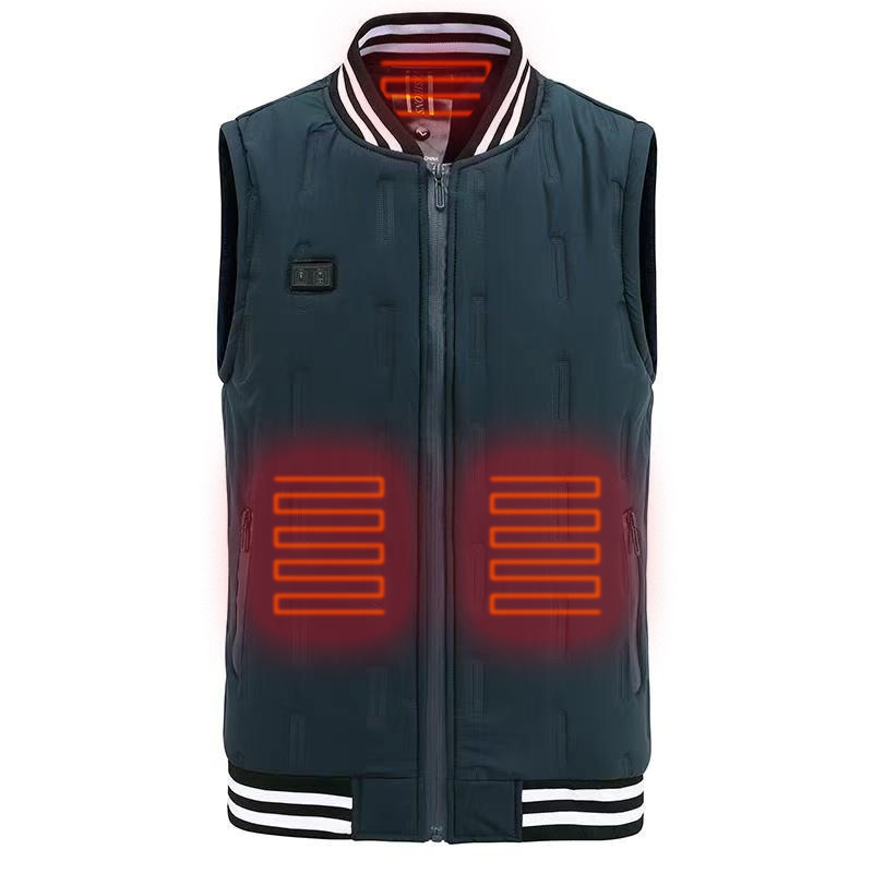 Transfronterizo inteligente doble zona de control 9 chaleco de calefacción zona 3 pantalones de calefacción traje de chaleco de invierno de los hombres traje al por mayor