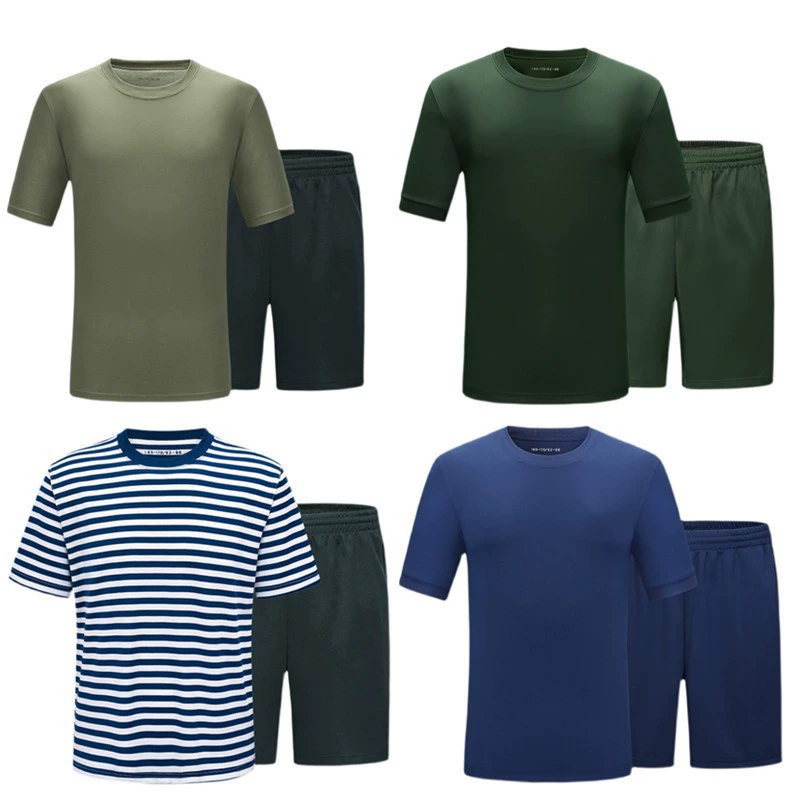 Летняя серая темно-зеленая морская синяя одежда для физического восстановления с короткими рукавами, мужская спортивная тренировочная одежда на открытом воздухе, быстросохнущая дышащая футболка с круглым вырезом