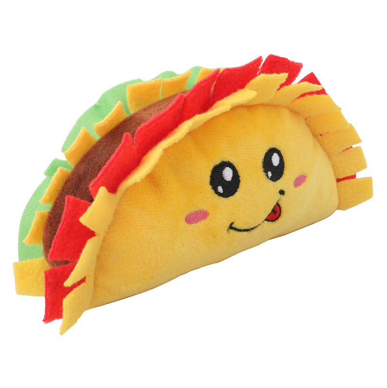 Durable Squeaky Plush Food Series Padded Pet Dog Toy for Large, Medium and Small Dogs