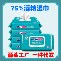 スポット卸売 75 度アルコールウェットワイプ家庭用大型パックウェットワイプ 10 ポンプポータブル小型パッケージ無洗浄ウェットワイプ工場