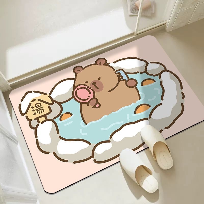 온천곰-핑크 [사각형]