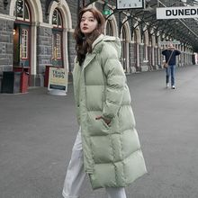 棉服女中长款过膝加厚韩版2025冬季新款棉衣女学生修身棉袄外套潮