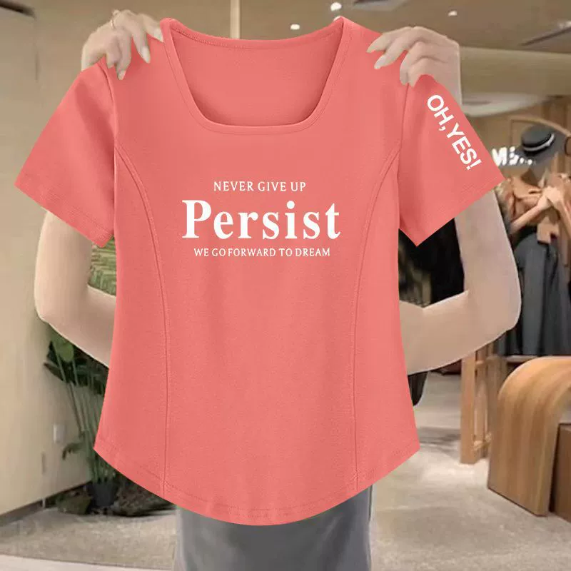 Футболка для полных женщин (PERSIST/KSLR), летняя, свободный крой, M–4XL