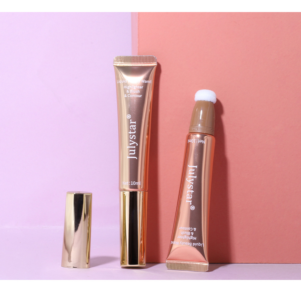 Cross-border liquid blush Highlighter contouring pen Pearlescent fine Shimmering matte beauty stick Natural brightening cushion Blush stick undefined