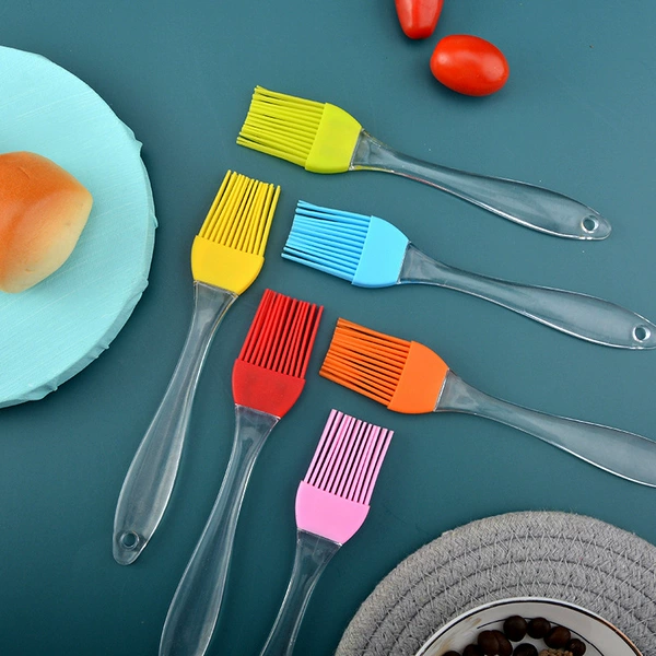 Split small oil brush with transparent handle for color mixing