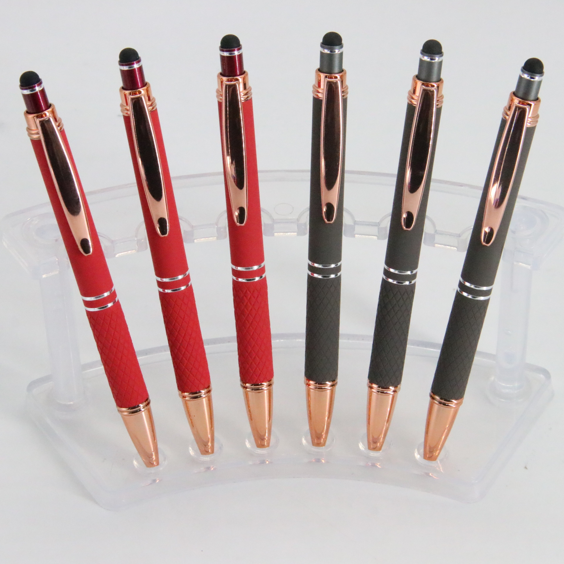 Venta directa al por mayor de la pantalla táctil de prensa bolígrafo Bolígrafo de metal alto-mirando Oficina escuela suministros fábrica