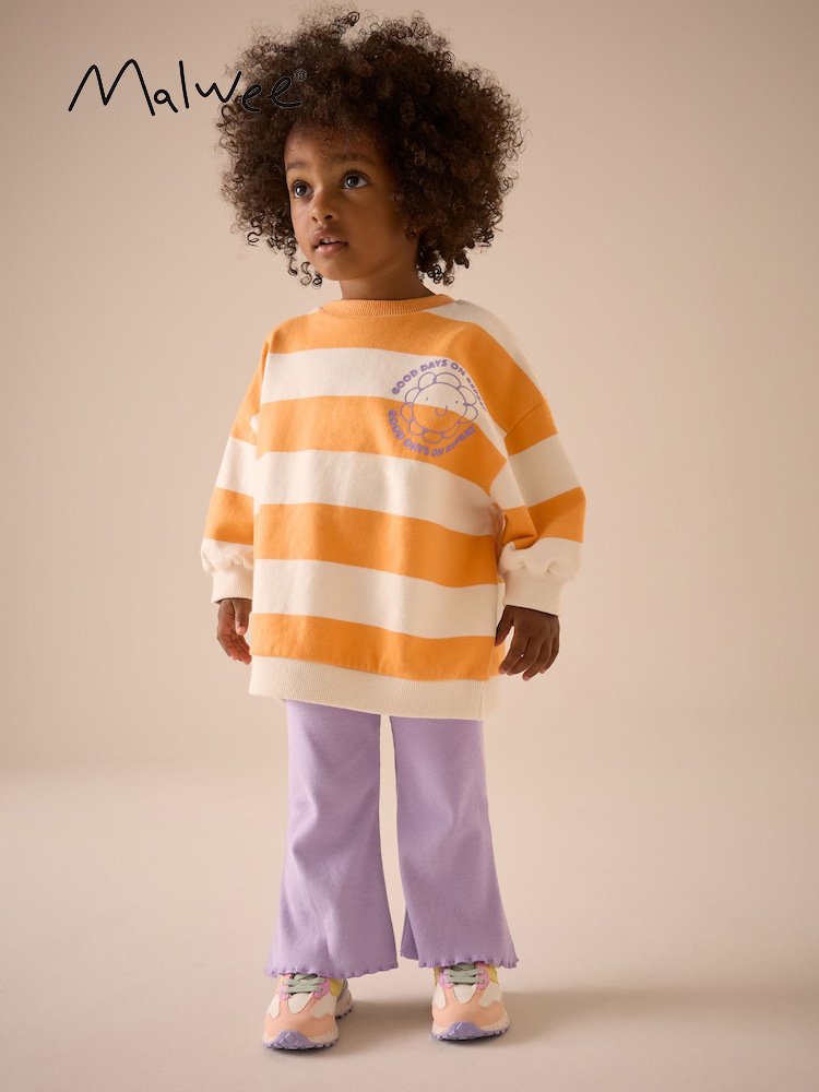 Malwee transfronterizo juego de niñas otoño y invierno nuevo estilo europeo y americano para niños de mediano edad, niñas de estilo extranjero, cuello redondo, manga larga, dos piezas