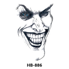 Manufacturer Direct Sale Half Arm Animal Black and White Waterproof Tattoo Sticker Chest Sticker Tattoo