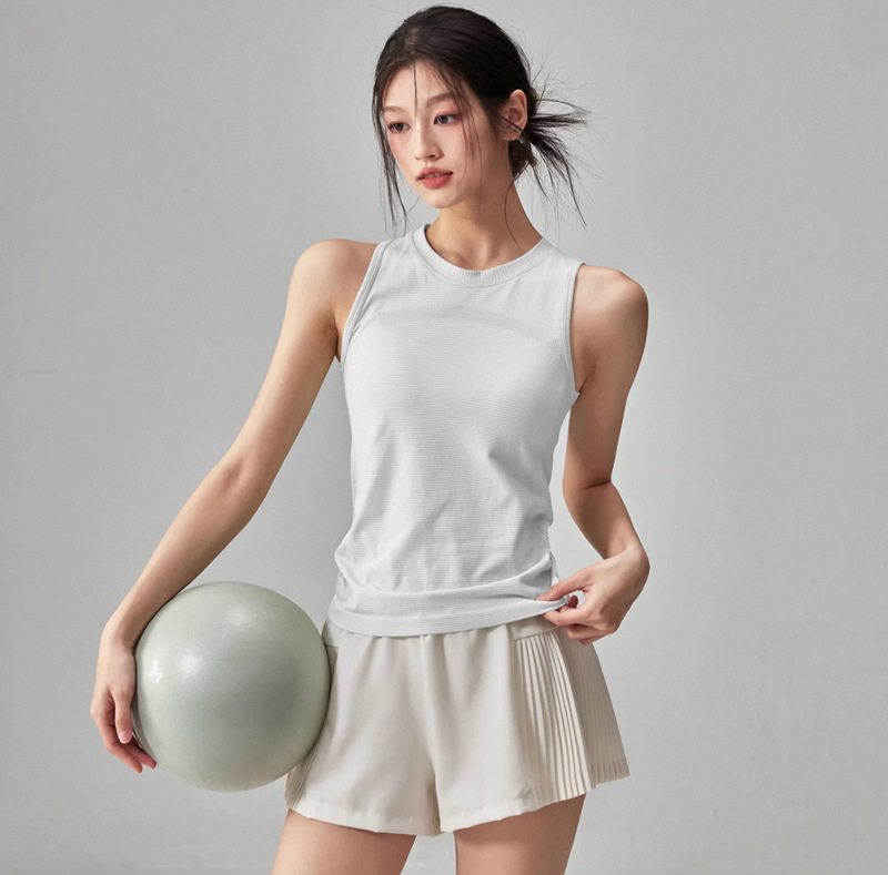 女性用サマースポーツベスト、ノースリーブ、多用途、通気性、ヨガ、速乾性、ランニングトレーニング、女性用ルーズフィットネスウェア、スポーツトップス|undefined