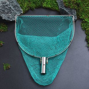 Stainless Steel Solid Fishing Net Head Net Ring Large Fishing Handmade Woven Dense Fishing Net Pocket Square Flat Head