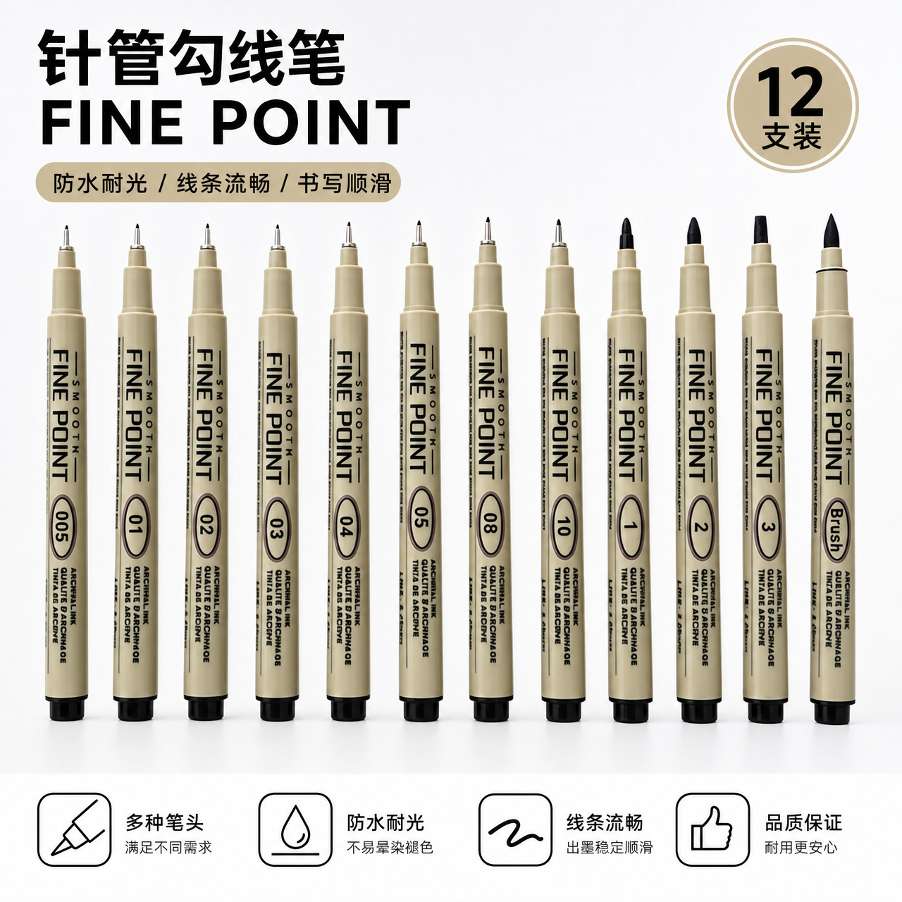 Fineliner Pen for Art, Hand-drawing, Outlining, Comic Sketching, Drawing, Waterproof Sketching Fineliner Pen