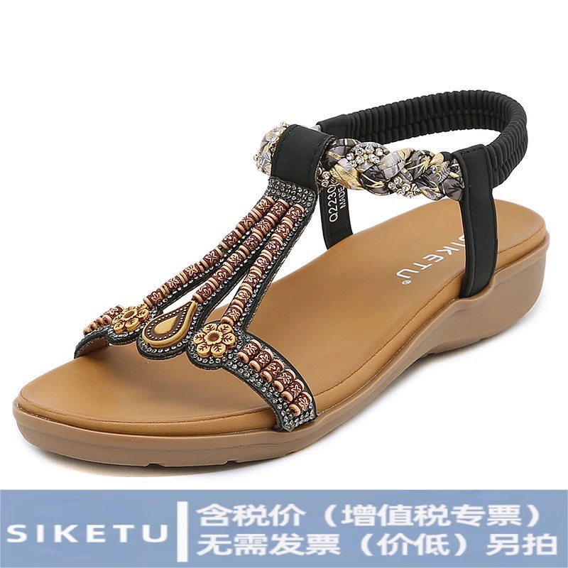 2230-3 Amazon 2025 Новый летний модный модный тренд женские сандалии с резинкой легкий и удобный штанг