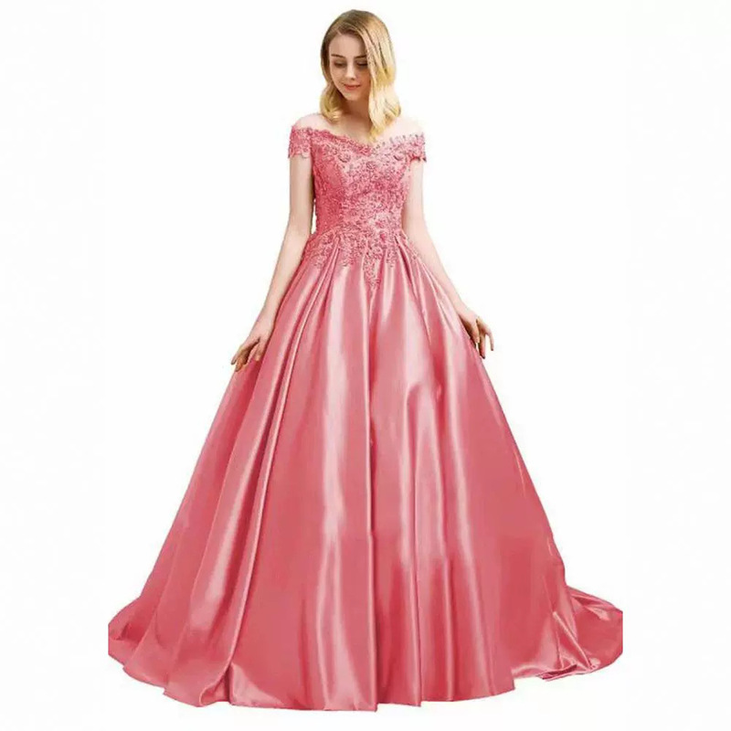 Amazon, European and American E-Commerce Platforms, 2026 New Style Appliqué Beaded Ball Gown, Off-Shoulder Student Art Exam Evening Dress Amazon, European and American E-Commerce Platforms, 2026 New Style Appliqué Beaded Ball Gown, Off-Shoulder Student Art Exam Evening Dress
