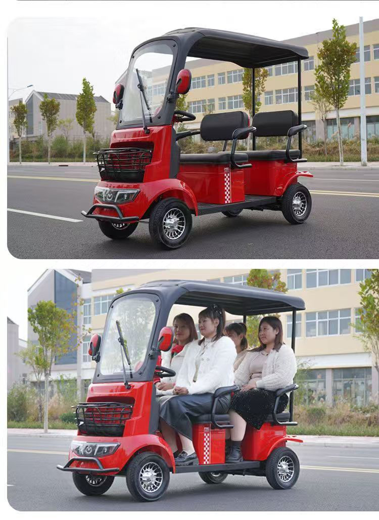 The New Bonderson A5 Electric Four-Wheeler Can Be Used for Transportation in Tourist Areas and Parks, with a Reversing Camera and Four Seats