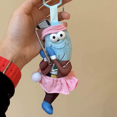 Pluş açarlıqlar: Keychain Plush Toy Funny - pink-skirt-golf-please-fish-small-pendant-genuine-authorization