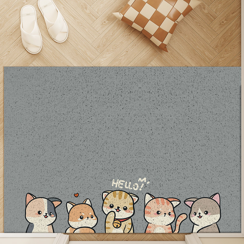 Durable Pvc Door Mat For Entryway - Scratch Resistant Dust Scraper_voghion.com