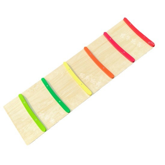 Educación temprana niños educativos de madera multifuncional Arco Iris mecedora equilibrio tablero escalada marco juguete interactivo jardín de infantes