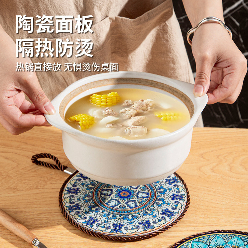 复古隔热垫耐高温砂锅防烫垫珐琅锅垫子陶瓷新中式餐桌防滑餐盘垫|undefined
