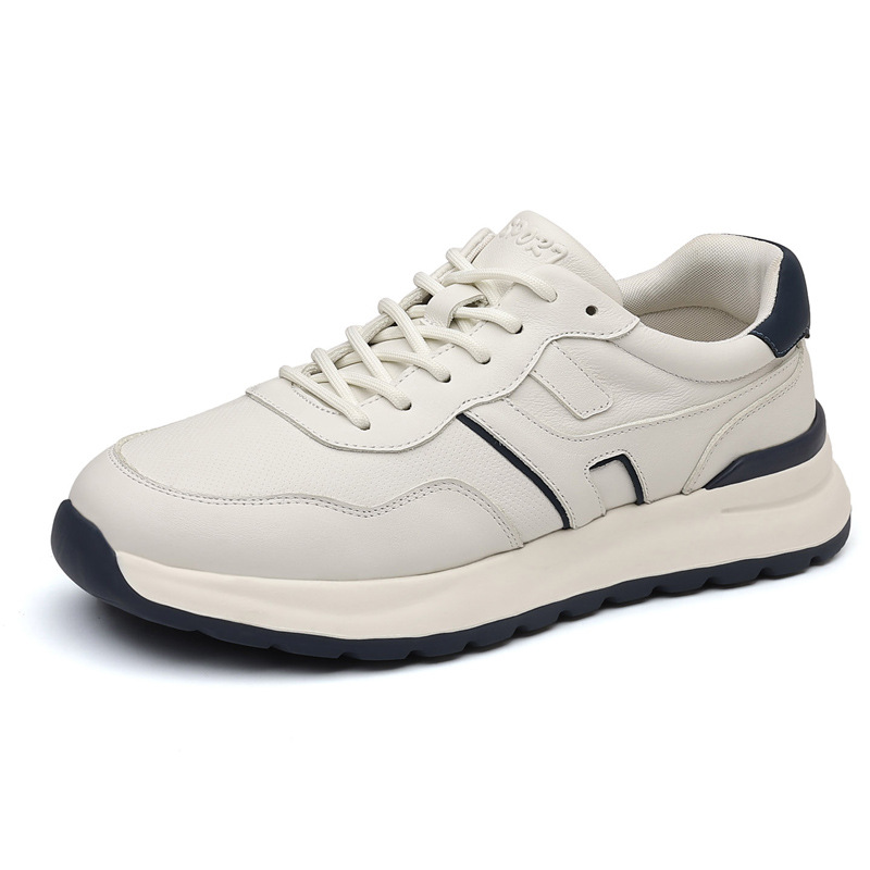 2025, nuevos zapatos casuales de cuero superligero, zapatos de cuero transpirables, zapatos de estilo deportivo de hombre, zapatos de hombre suaves