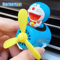 Genuine Doraemon Car Aromatherapy Small Aircraft Fan Car Perfume Air Outlet Decoration Car Ornaments Fragrance