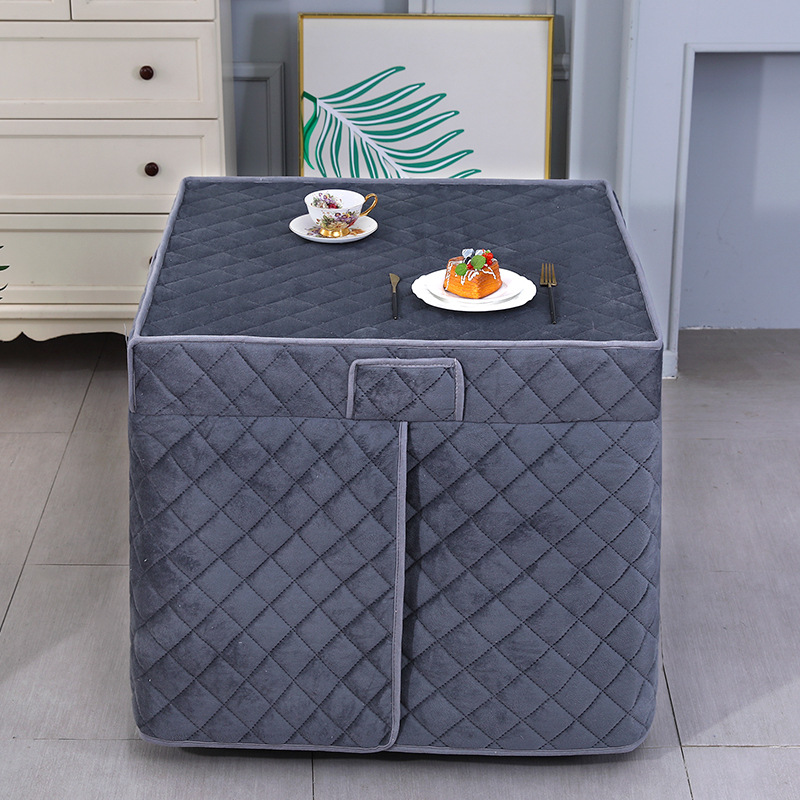 绒面加厚烤火桌子罩套正方形烤火罩电烤炉被电炉罩火炉子罩方桌