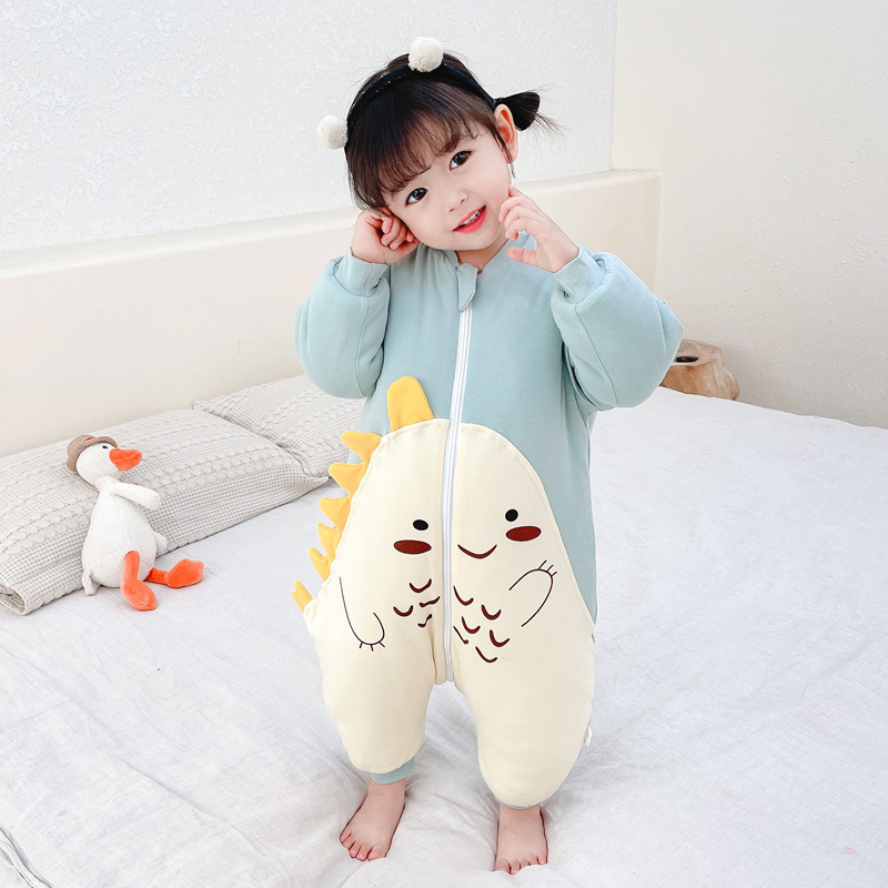 Dinosaurio azul engrosada mejorada manga desmontable